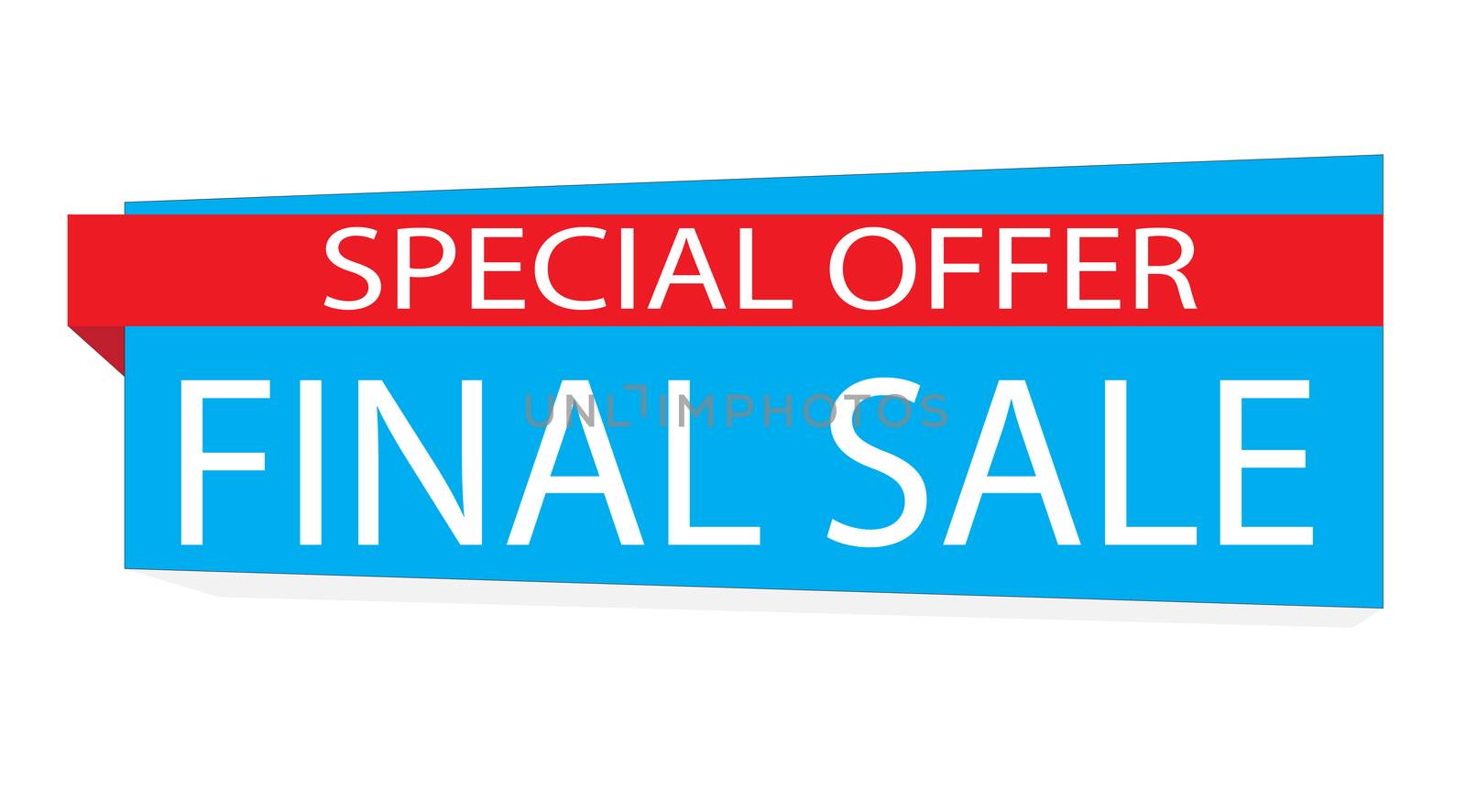 special offer final sale banner on white background. special offer blue label.