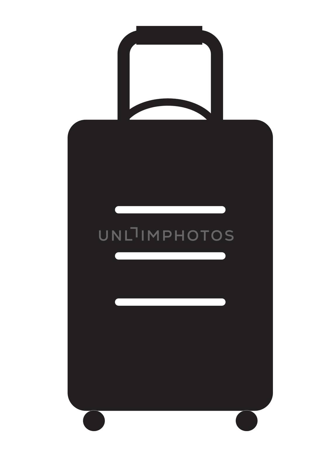 travel bag icon on white background. flat style design. travel b by suthee