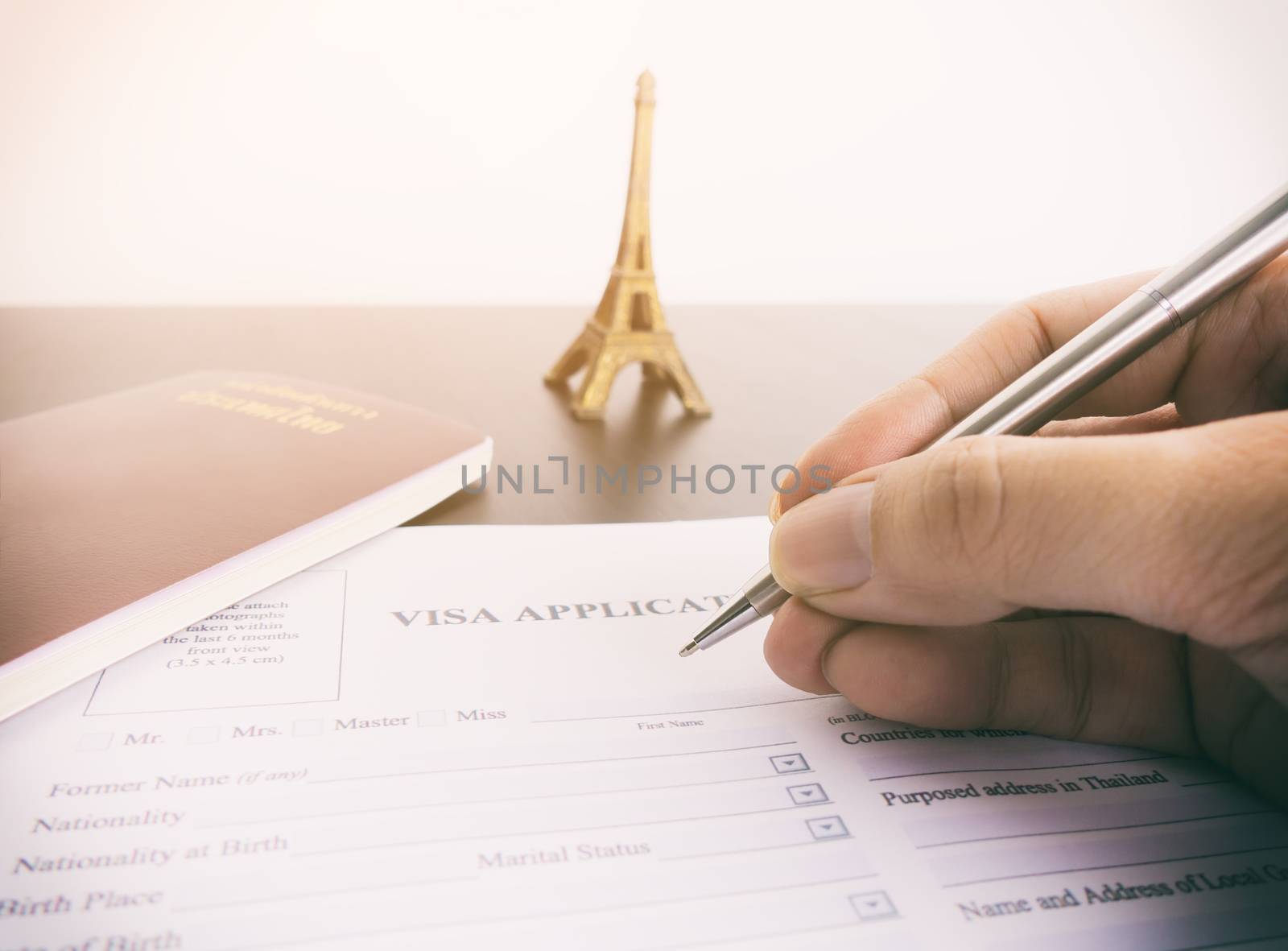Filling Visa application form for France Paris by junce