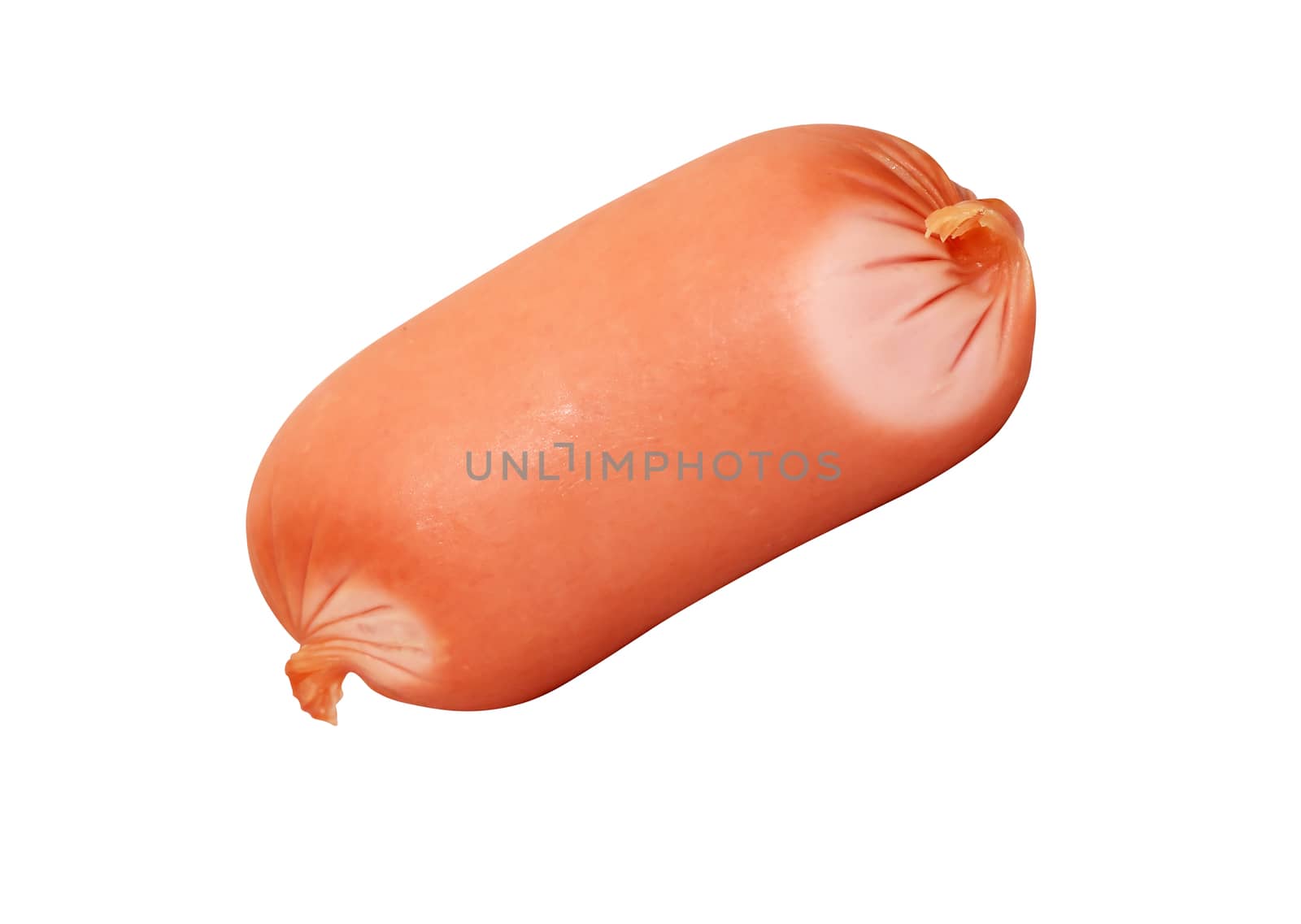 Freshness pork sausage isolated on white background with clipping path