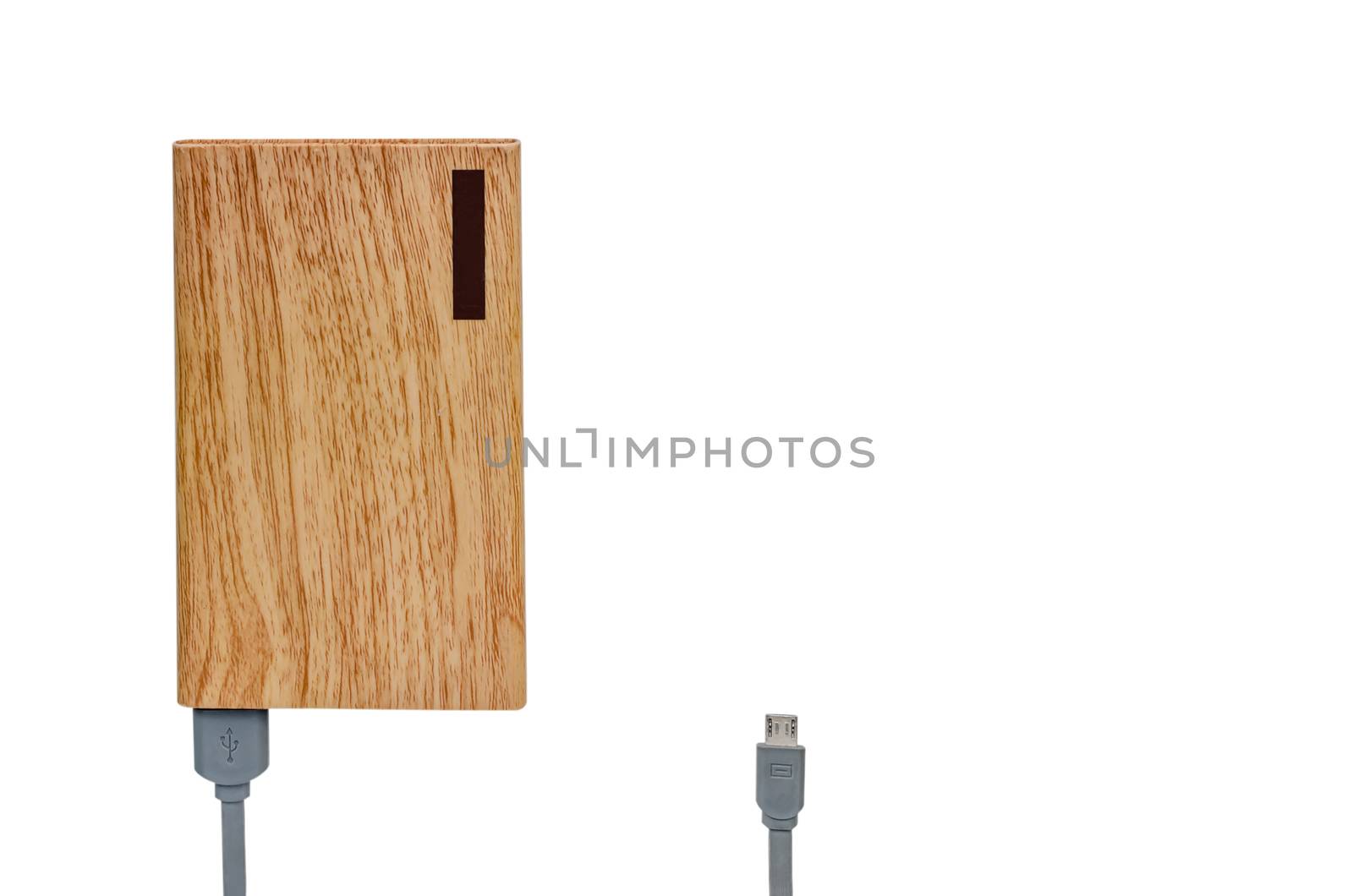 Power bank for charging mobile devices. battery bank. External battery for mobile devices isolated on a white background with clipping path