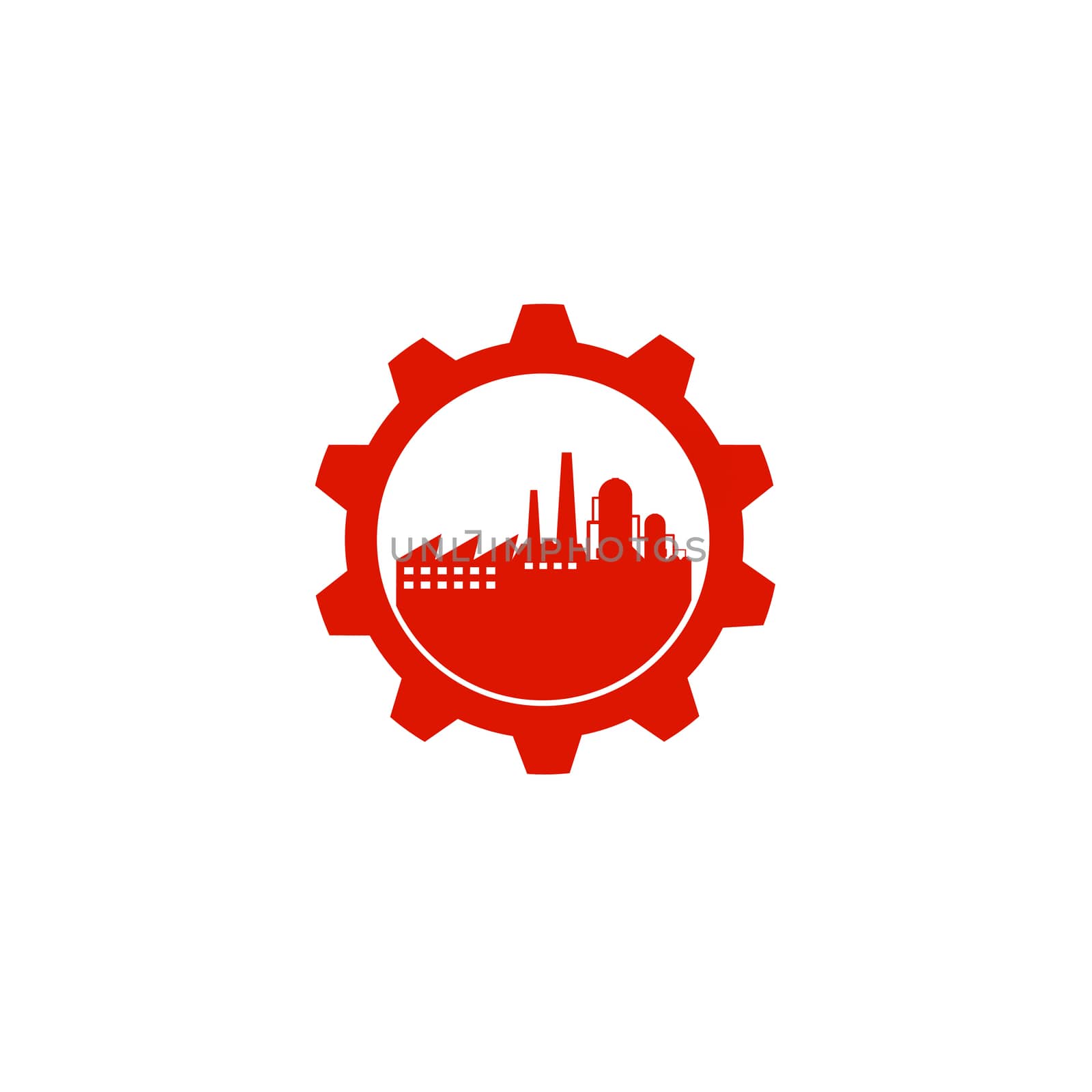 Industrial icon on white background.Modern production technology.