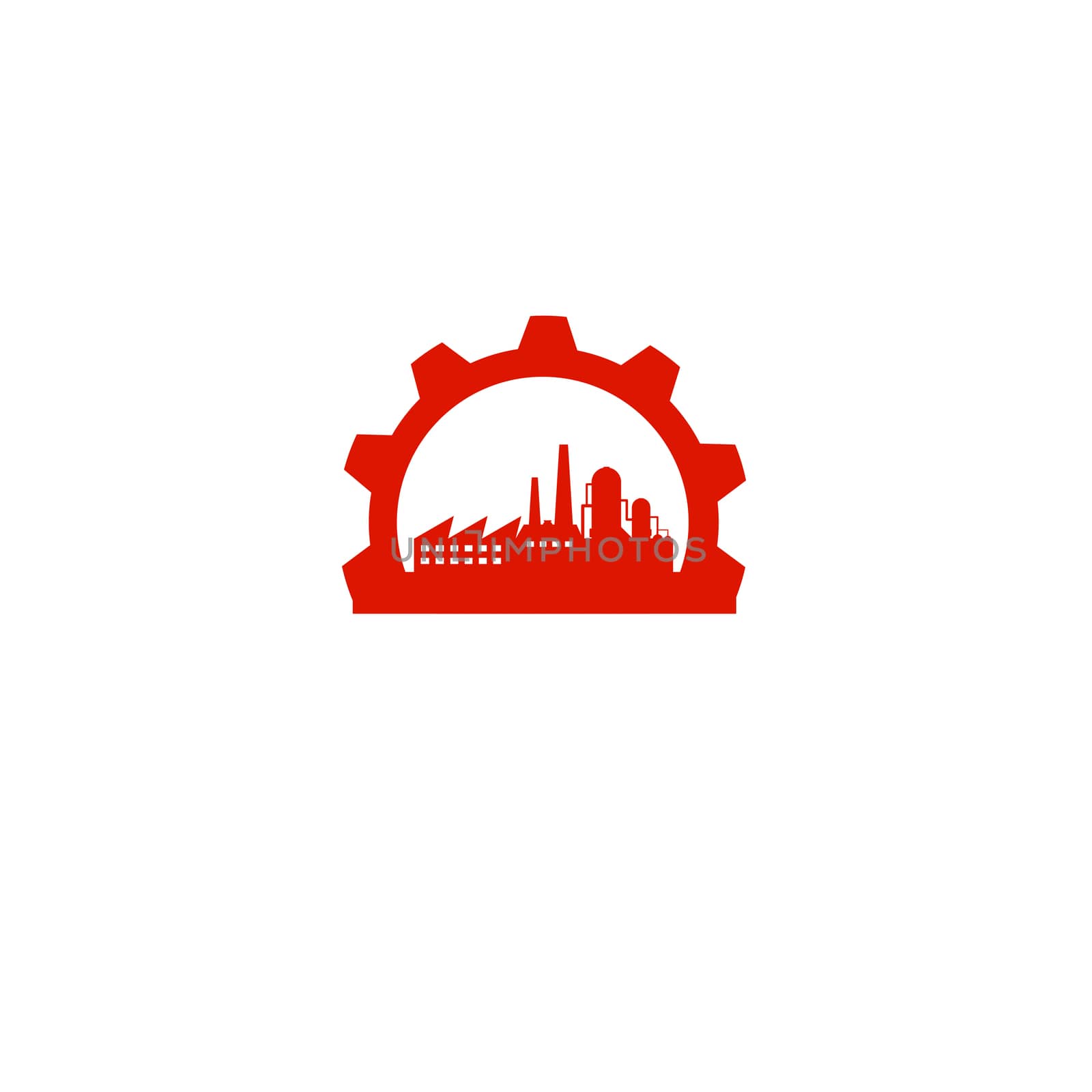 Industrial icon on white background.Modern production technology. by praditlohhana