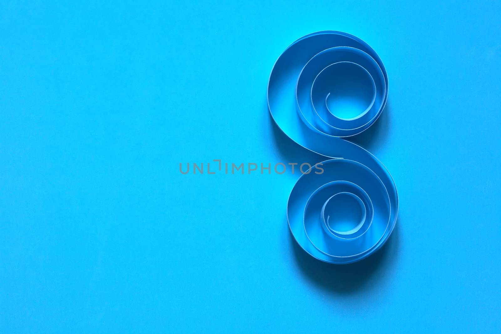 Paper Spirals On Blue by kvkirillov