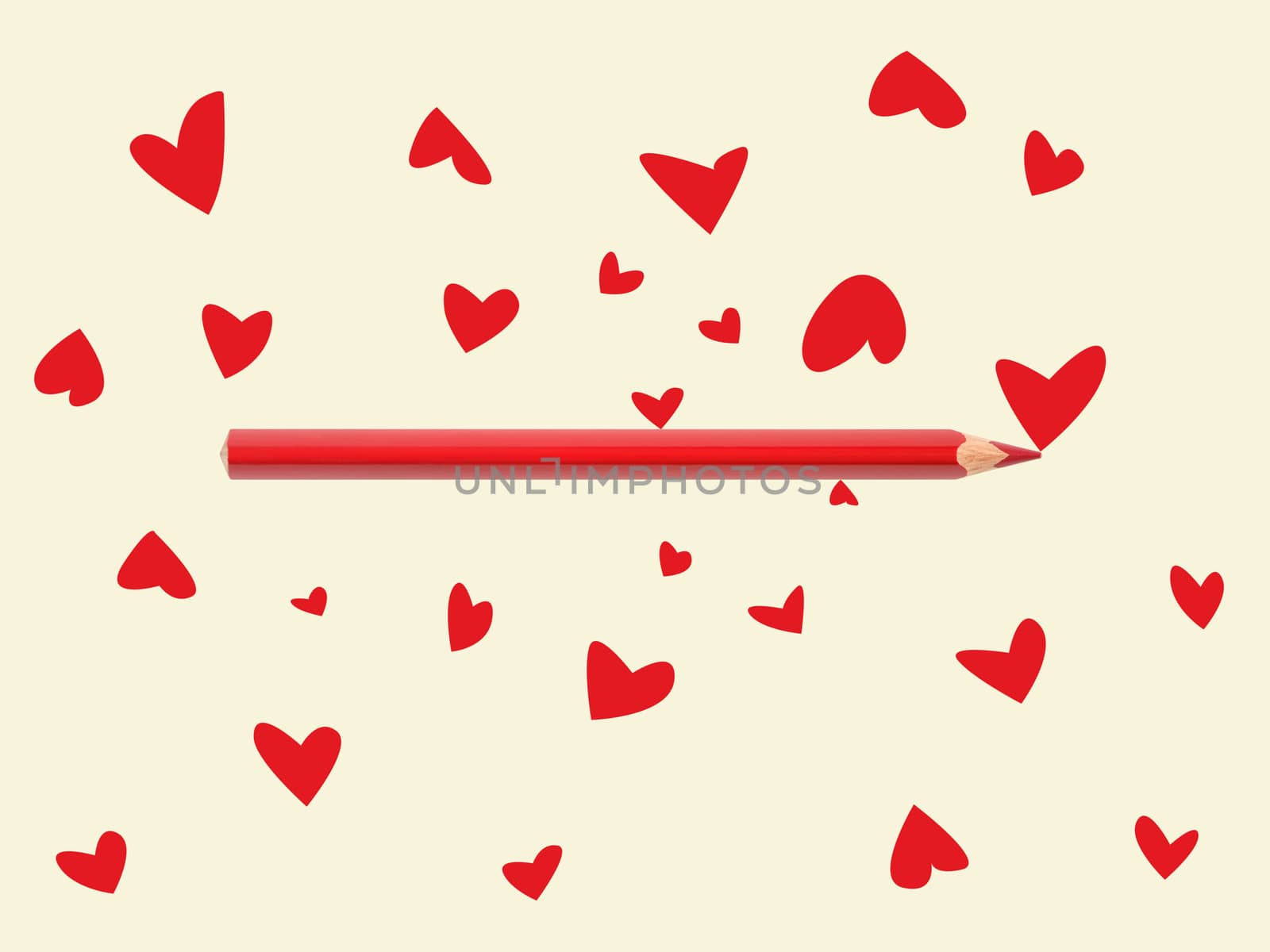 Pencil Draws Hearts by kvkirillov