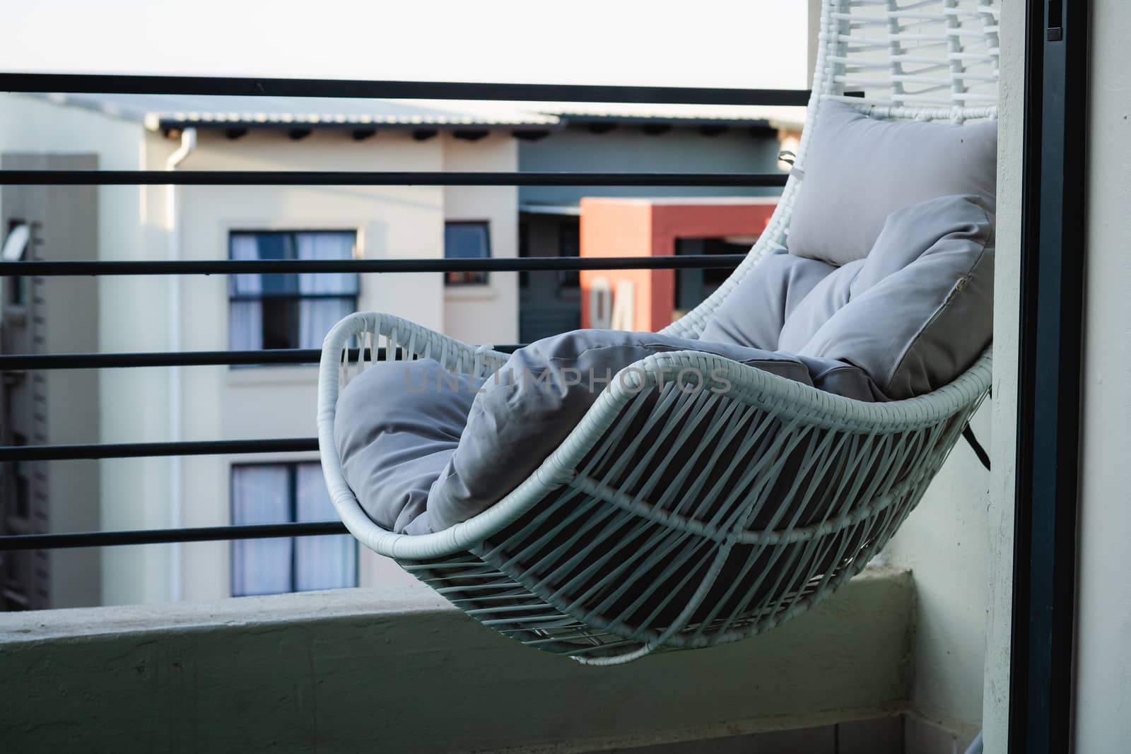 Chair in a town house balcony