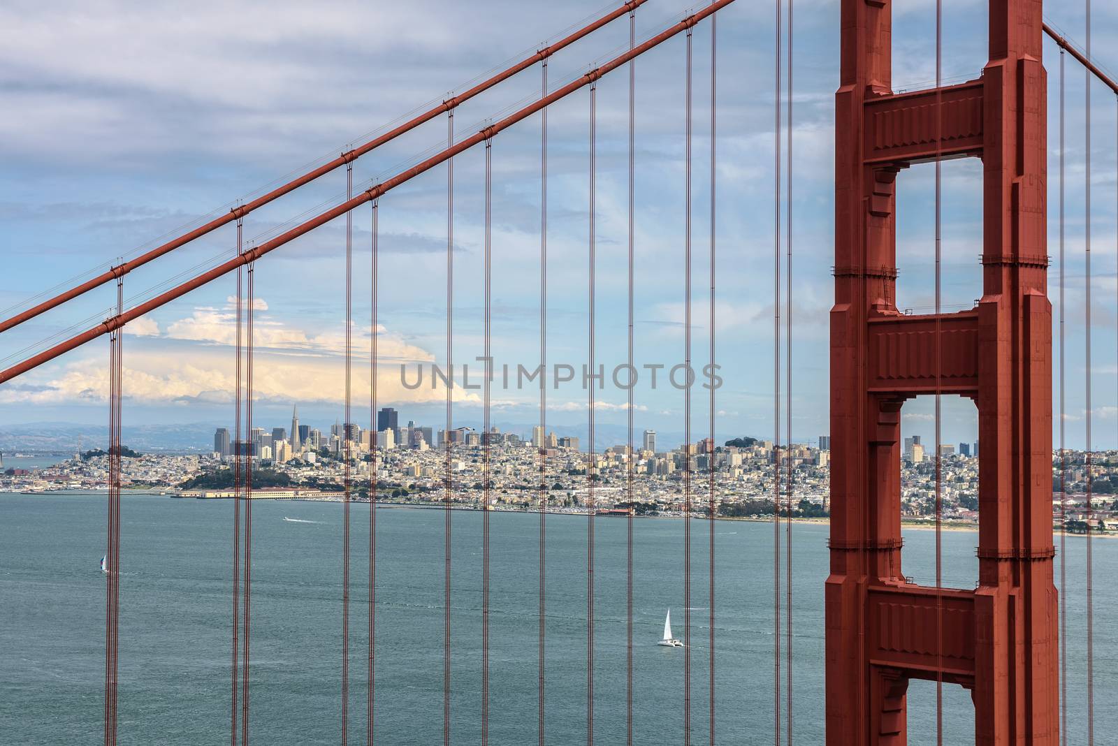 Golden Gate Bridge and downtown San Francisco by nickfox