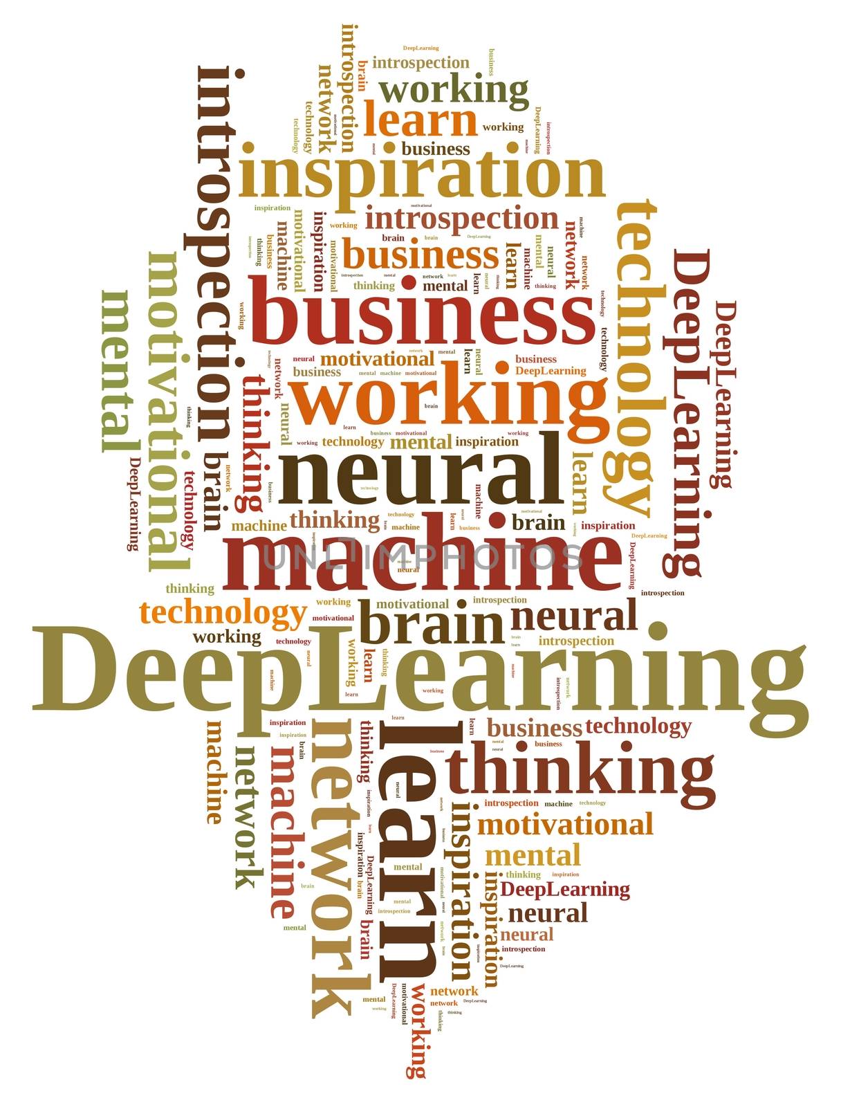 Illustration with word cloud on Deep Learning.