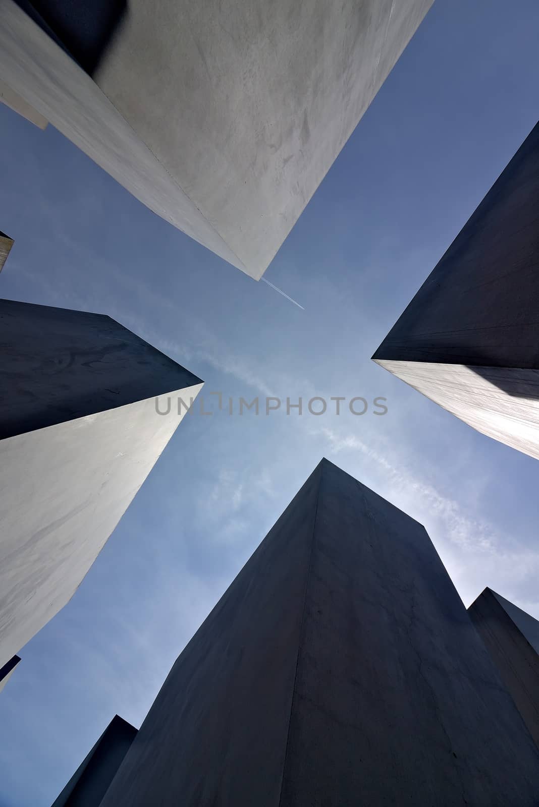 Bottom view of a detail of the Holocaust monument