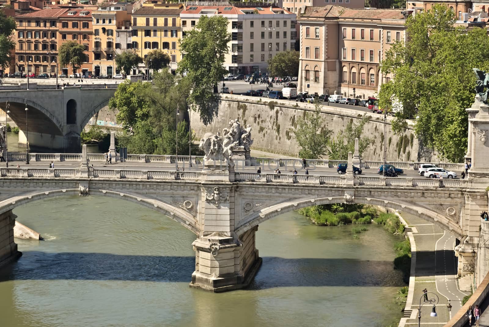 Rome, Italy. 05/02/2019. Bridge linking Rome to Via della Conciliazione and the Vatican city.