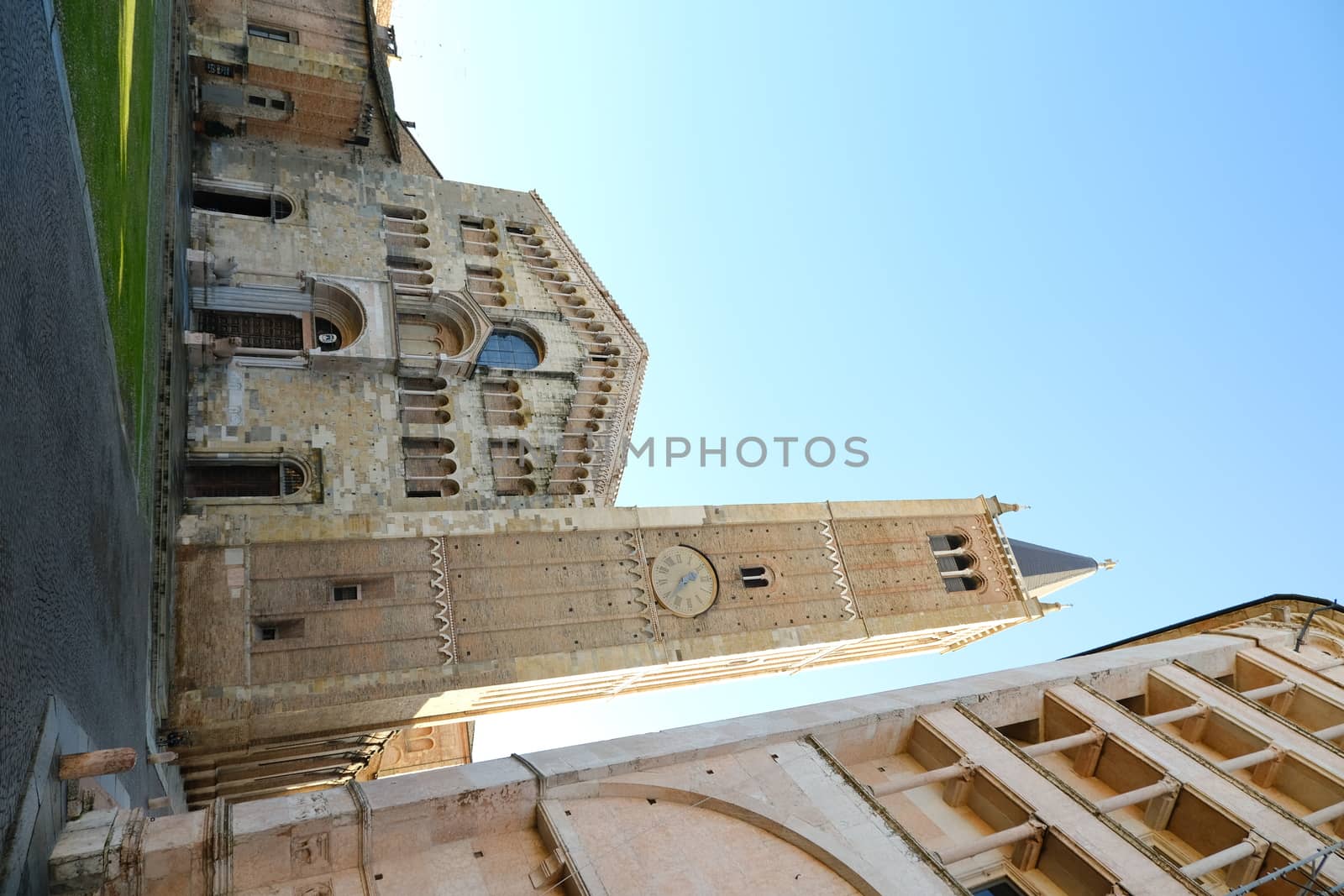 Cathedral, bell tower and baptistery of Parma. The buildings are by Paolo_Grassi