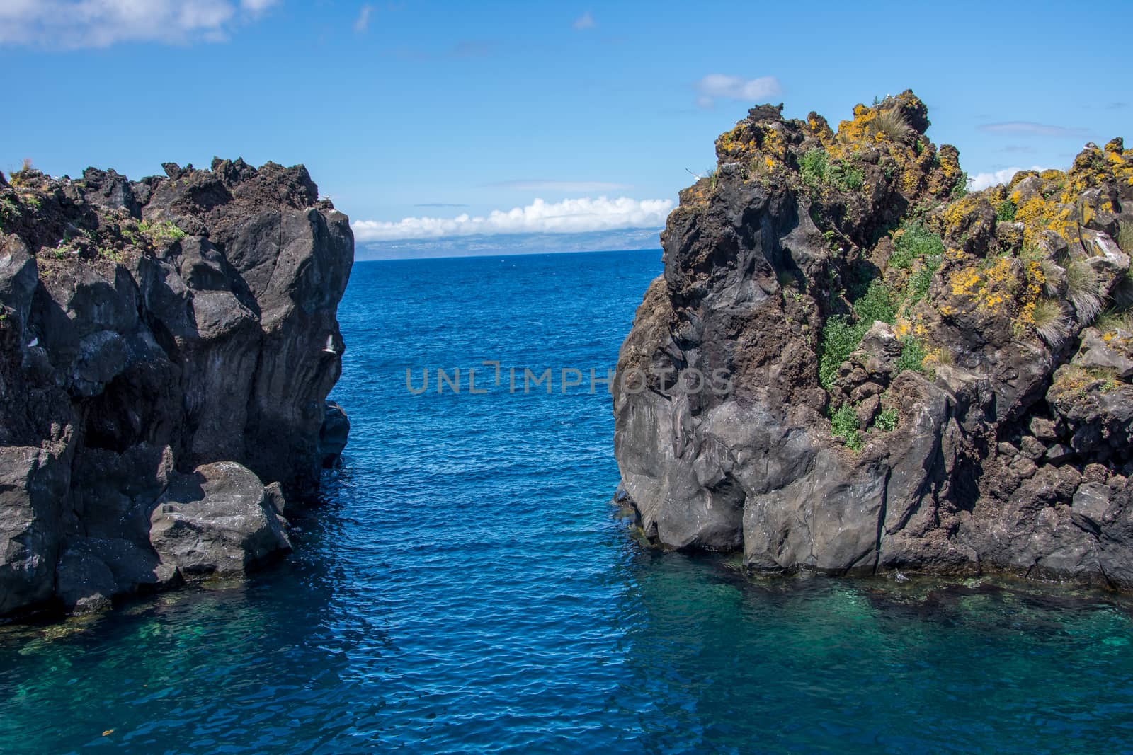 Walk on the Azores archipelago. Discovery of the island of Pico, Azores. Portugal. Madalena