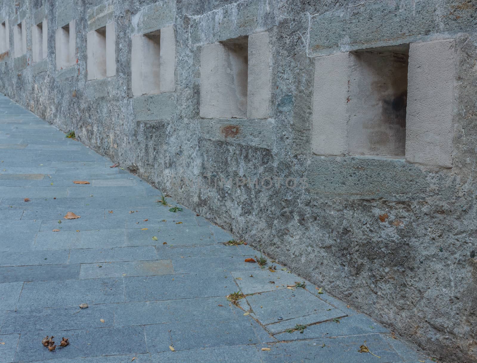 series of slits of an ancient castle by moorea