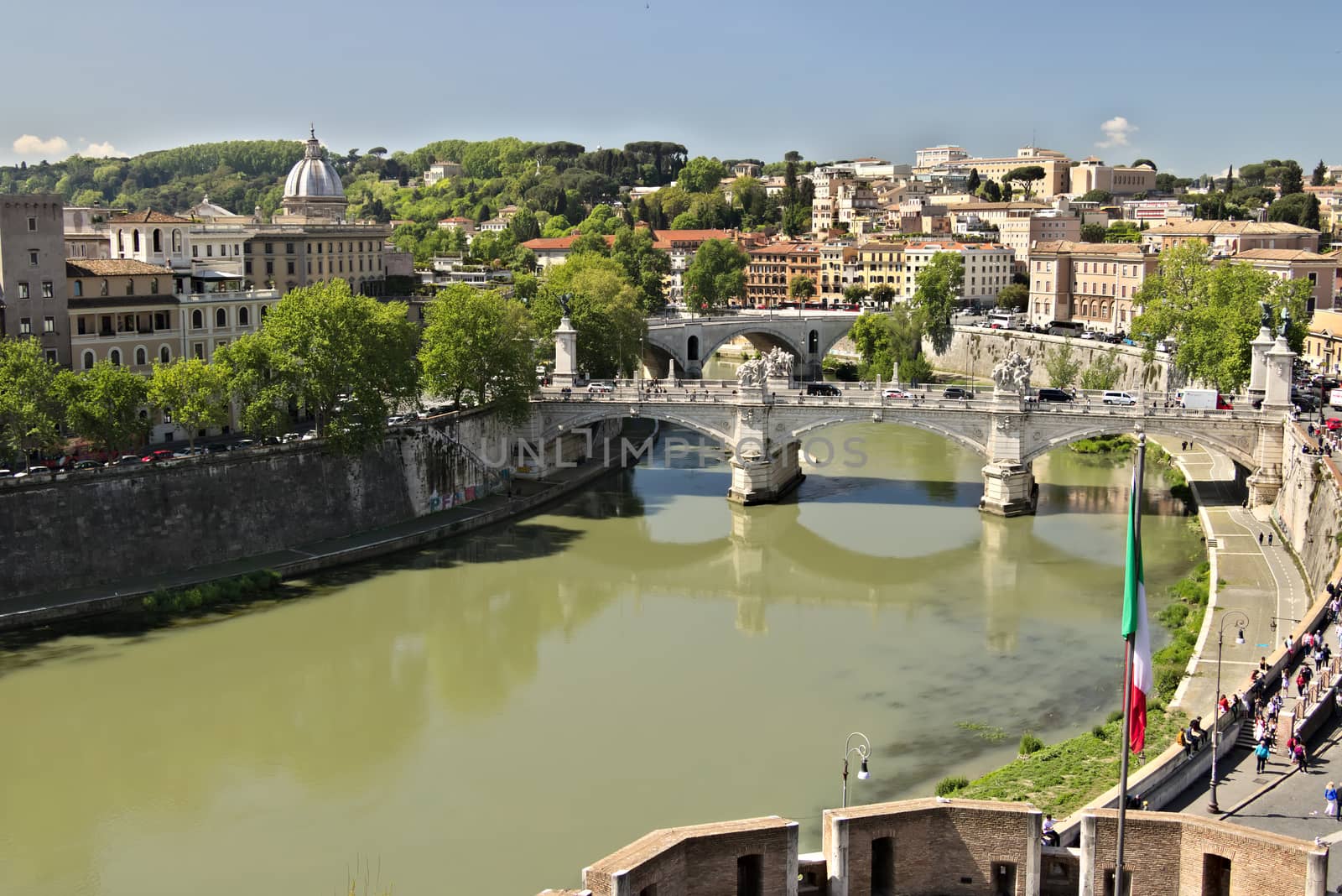 Rome, Italy. 05/02/2019. Bridge linking Rome to Via della Conciliazione and the Vatican city.