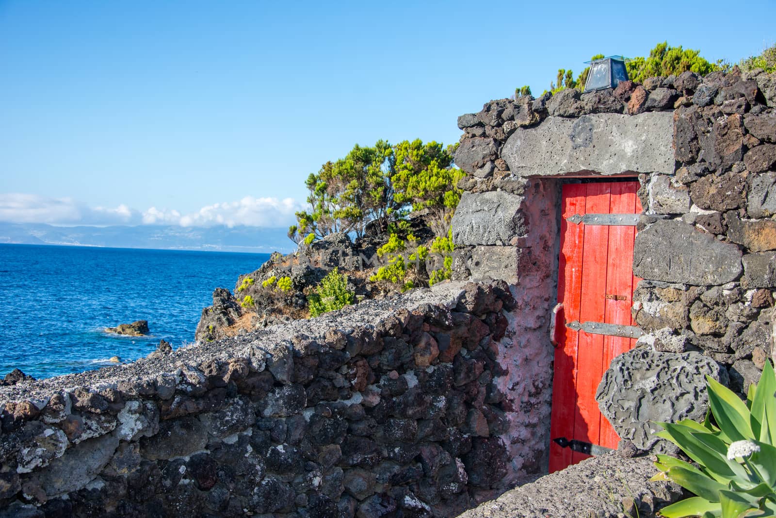 Walk on the Azores archipelago. Discovery of the island of Pico, Azores. Portugal. Madalena