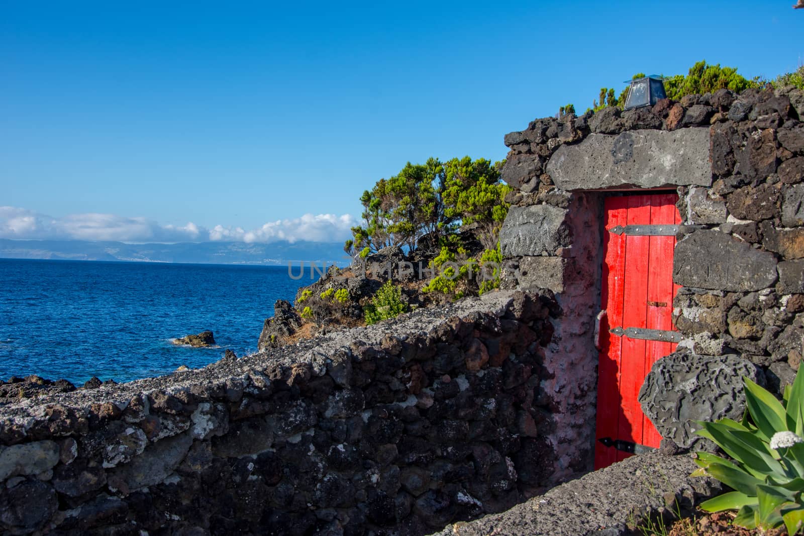 Walk on the Azores archipelago. Discovery of the island of Pico, Azores. Portugal. Madalena