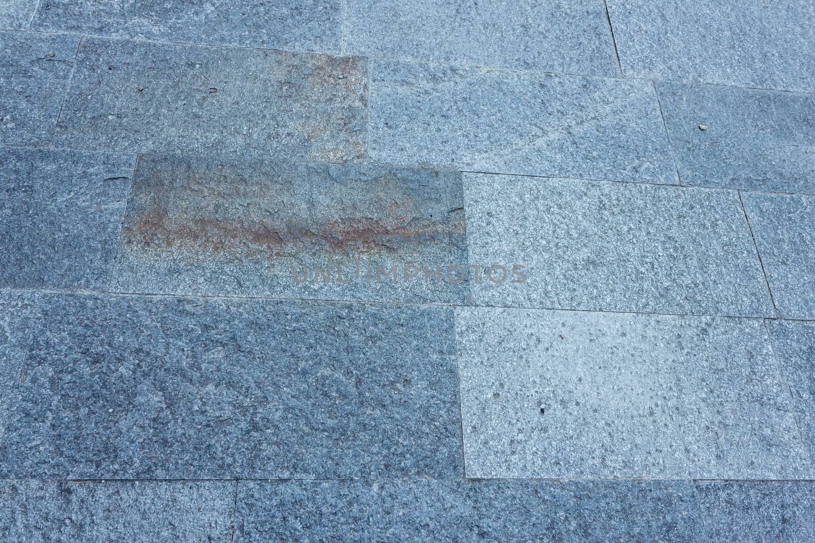 closeup of a natural stone pavement
