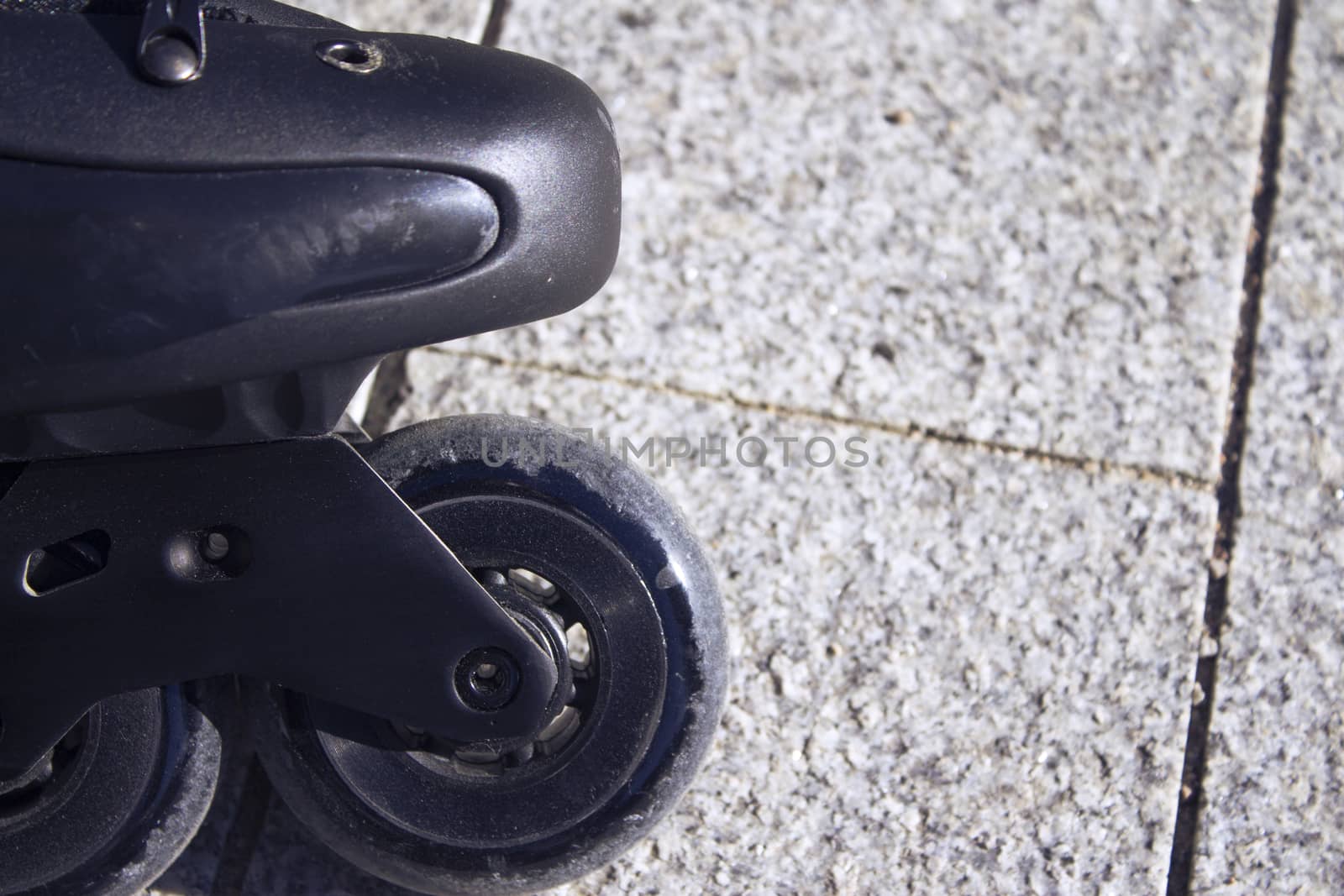 Black freestyle roller skates