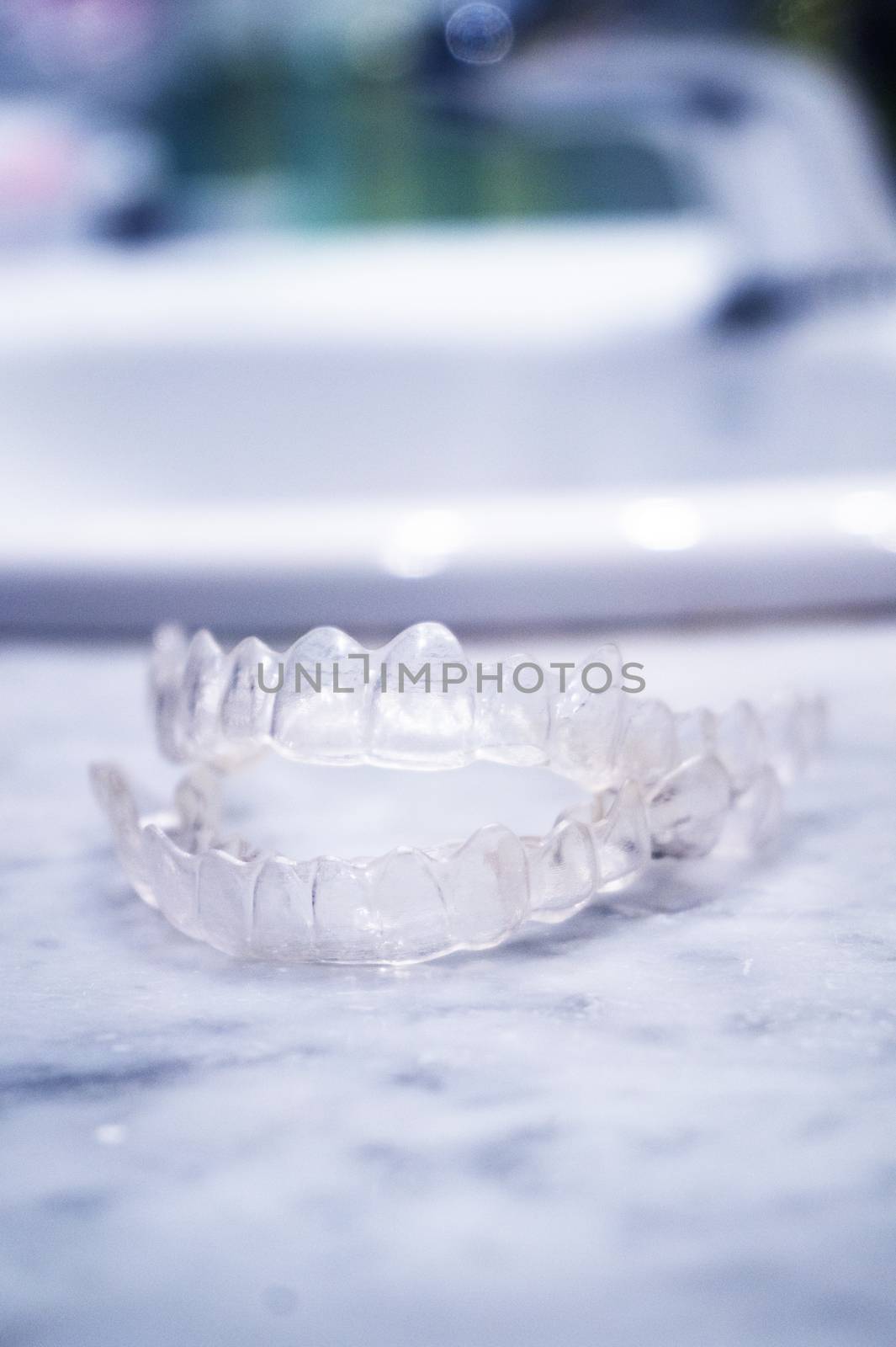 Transparent plastic splint for dental alignment by GemaIbarra