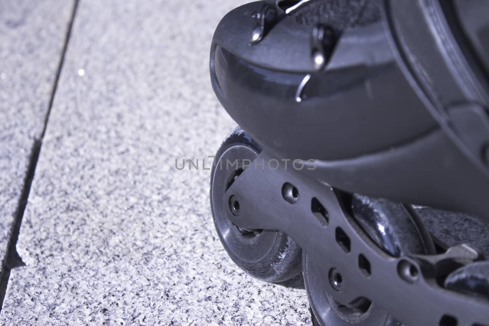 Black freestyle roller skates