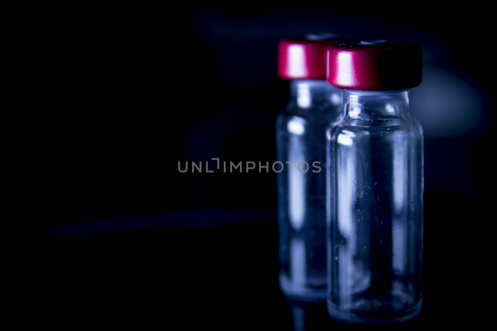 Vaccine vials against virus. Coronavirus Vaccine Study