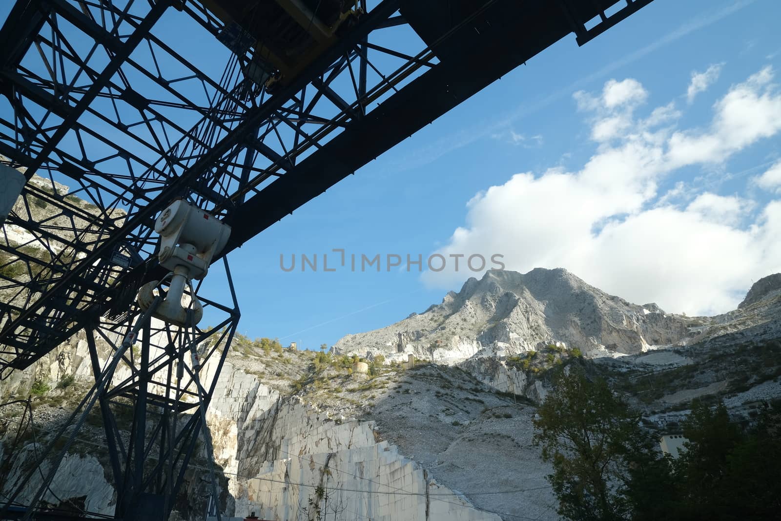 Panoramic view of the Apuan Alps from a quarry of white Carrara  by Paolo_Grassi