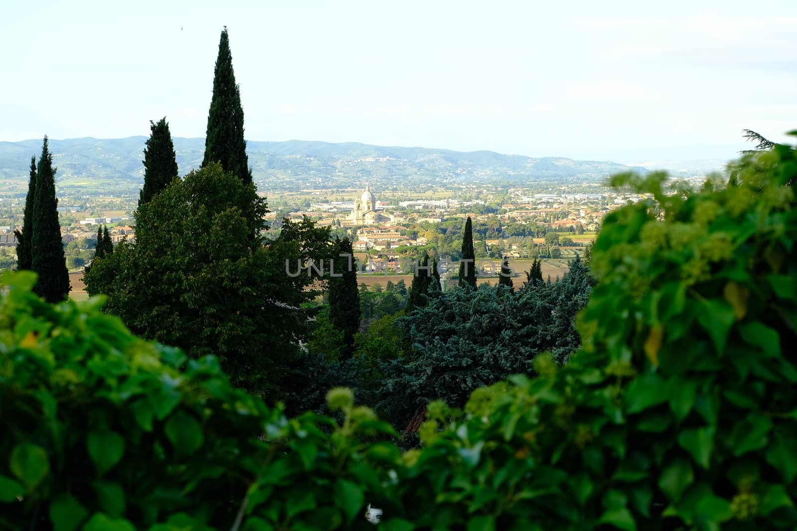 Panorama of the Assisi countryside with churches, houses and tre by Paolo_Grassi