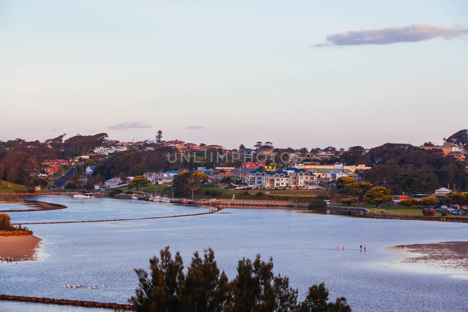 A beautiful sunset from Bar Beach North in Narooma, NSW, Australia