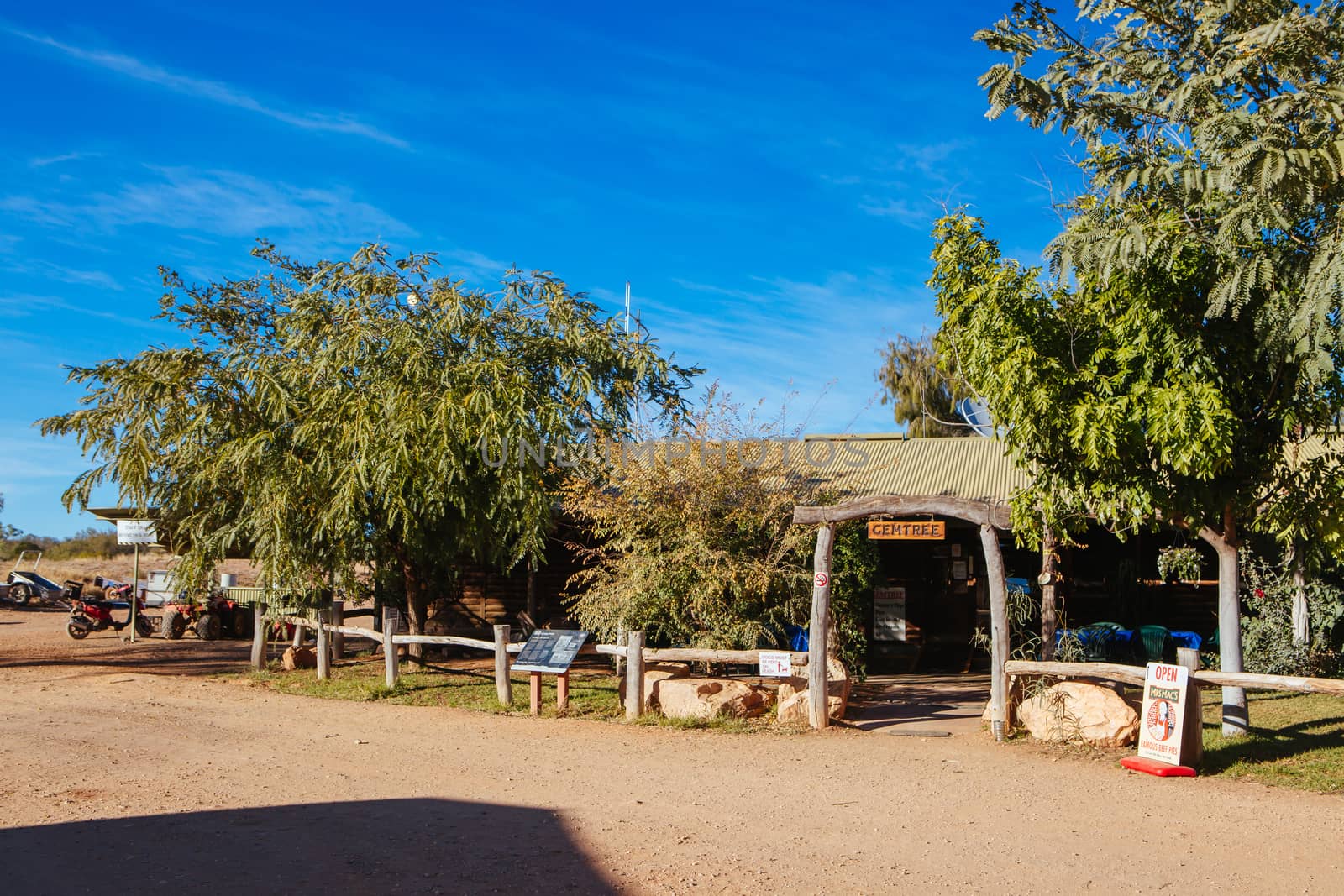 Gemtree, Australia - July 11 2015: The small town of Gemtree in the Harts Ranges, Northern Territory, Australia