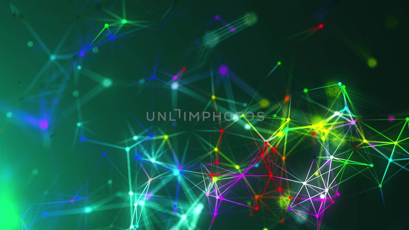 Abstract connection dots. Technology background. Network concept. 3d rendering by nolimit046