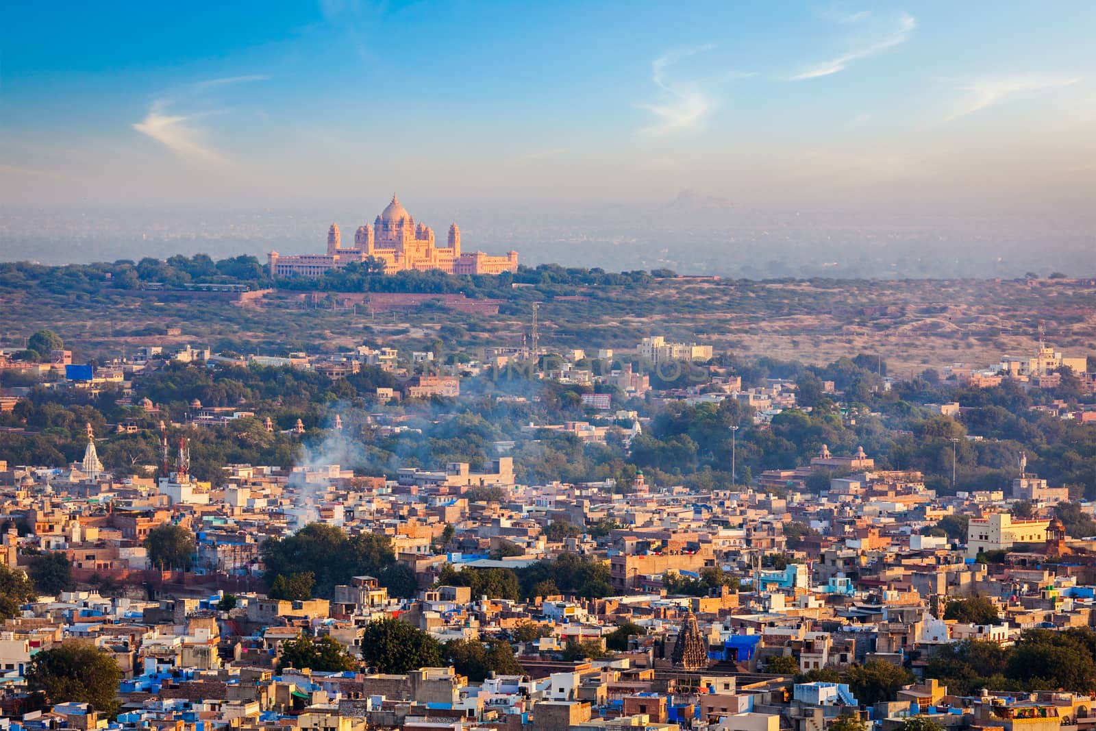Aerial view of Jodhpur - the blue city. Rajasthan, India by dimol