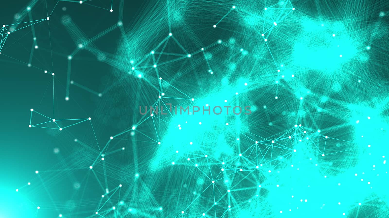 Abstract connection dots. Technology background. Network concept. 3d rendering by nolimit046