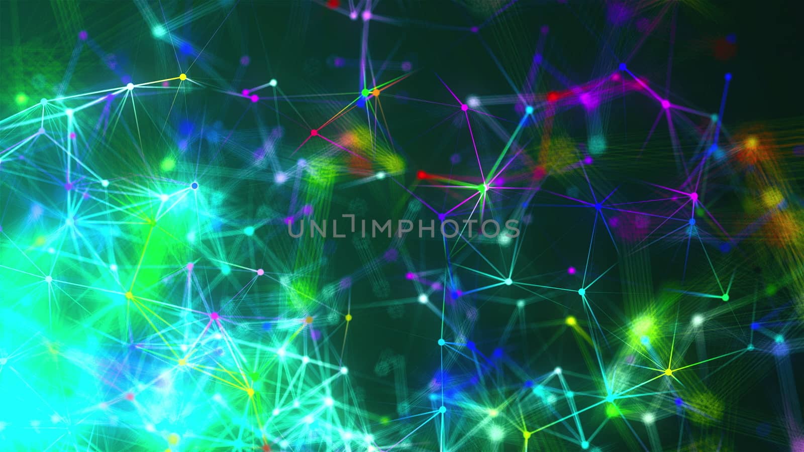 Abstract connection dots. Technology background. Network concept. 3d rendering.