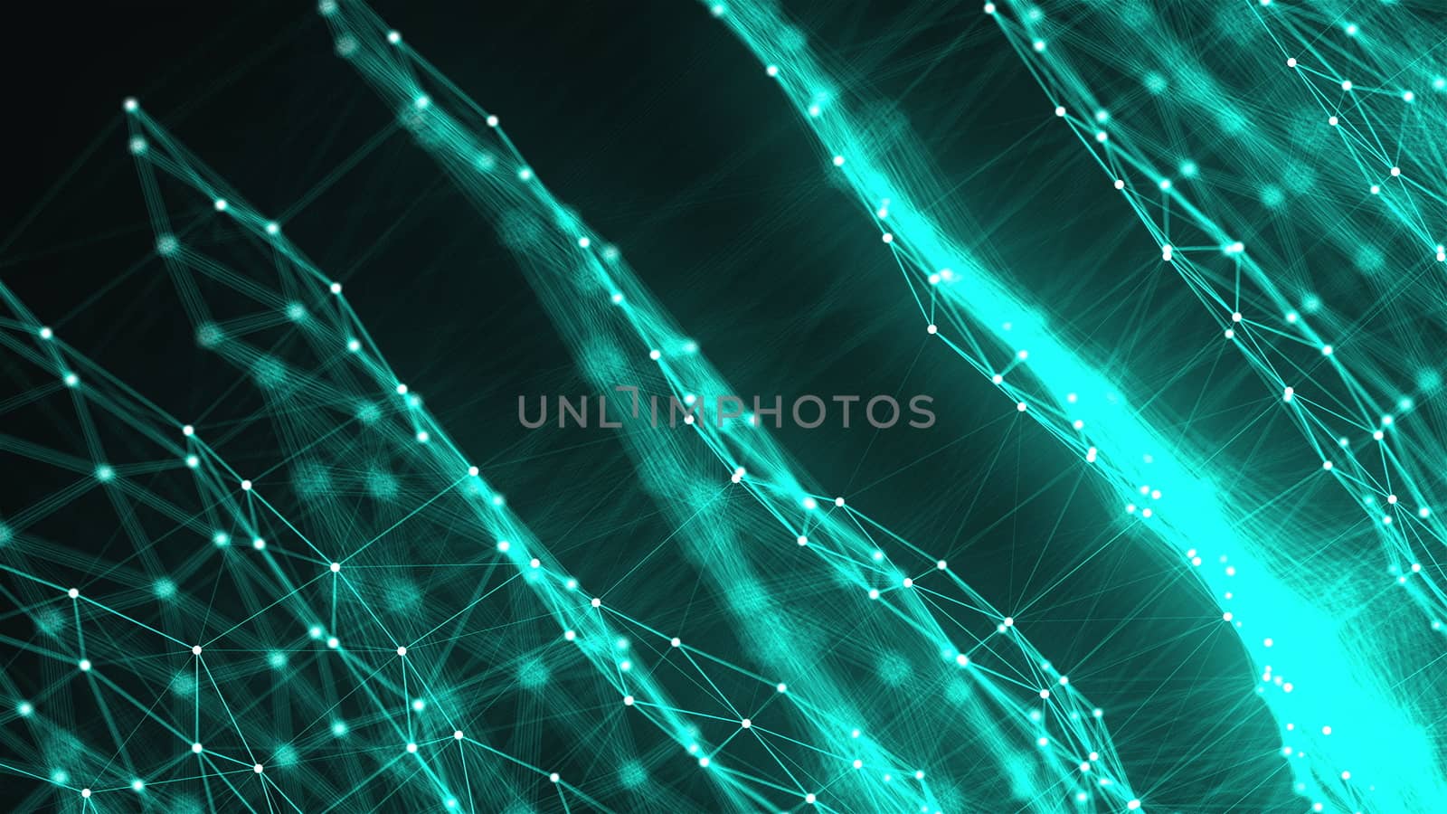 Abstract connection dots. Technology background. Network concept. 3d rendering by nolimit046