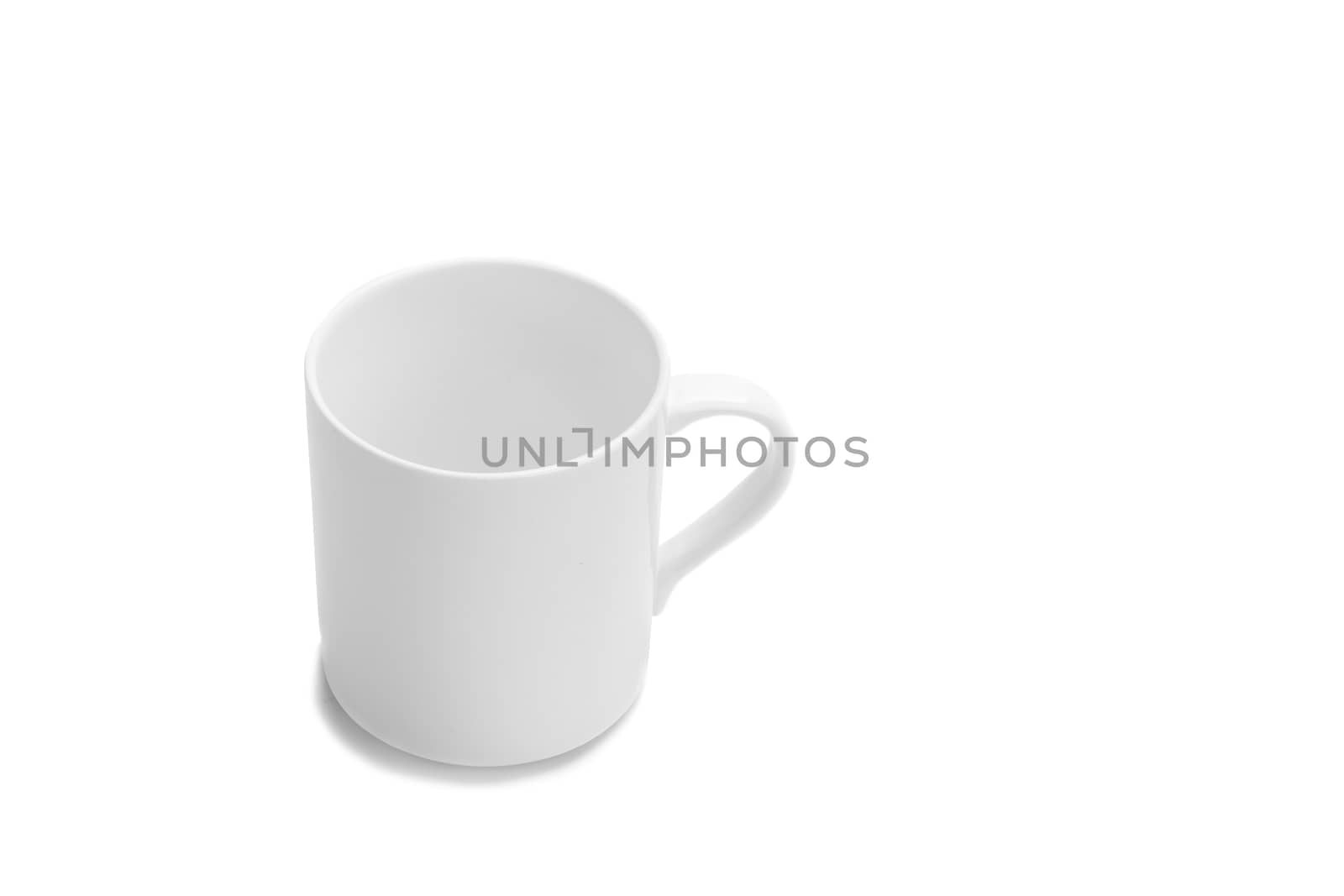 White mug, cup with clipping path on isolated white by Buttus_casso