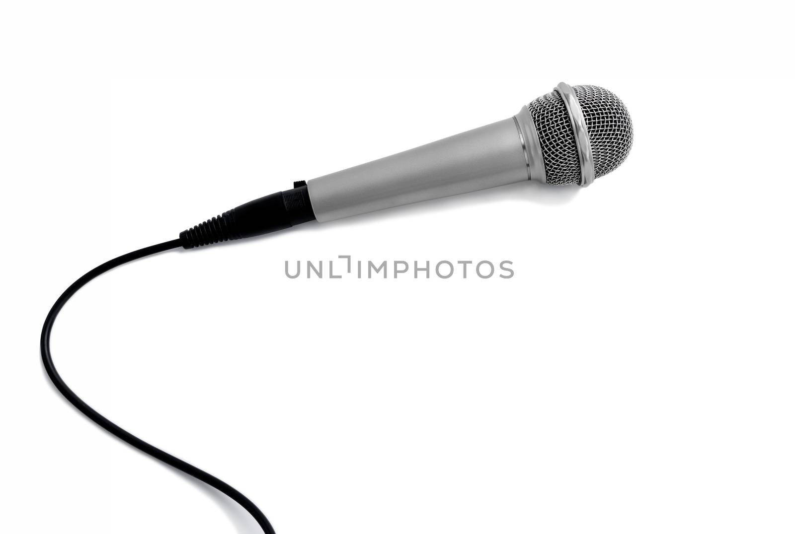 Microphone isolated on white with clipping paths