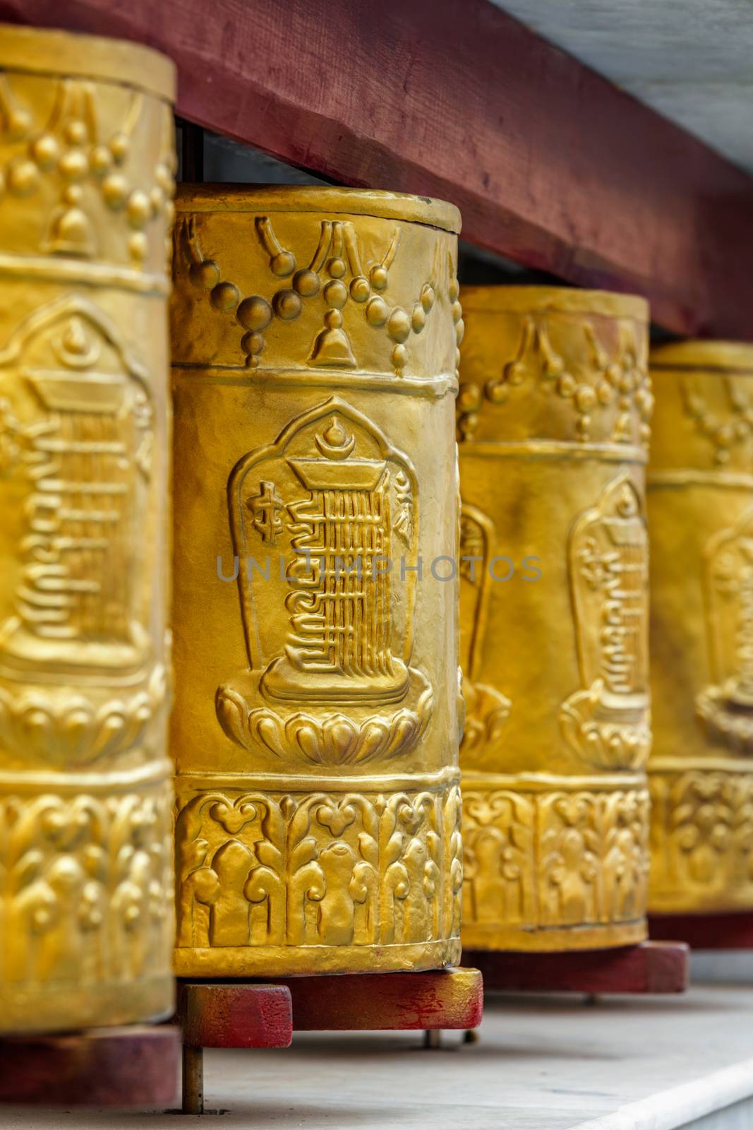 Prayer wheels in Tabo Monastery by dimol