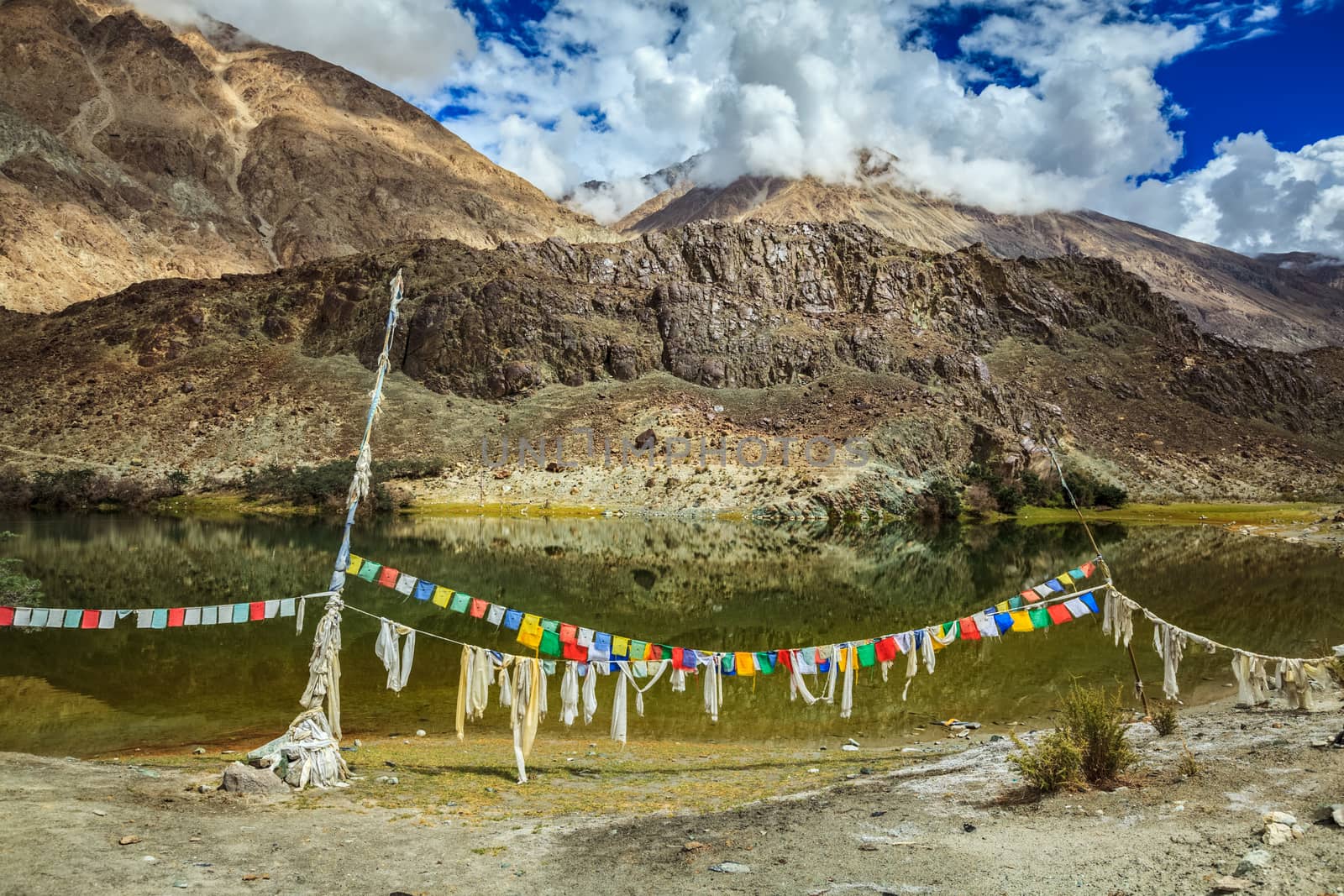 Lohan Tso mountain lake. Nubra valley, Ladakh, India by dimol