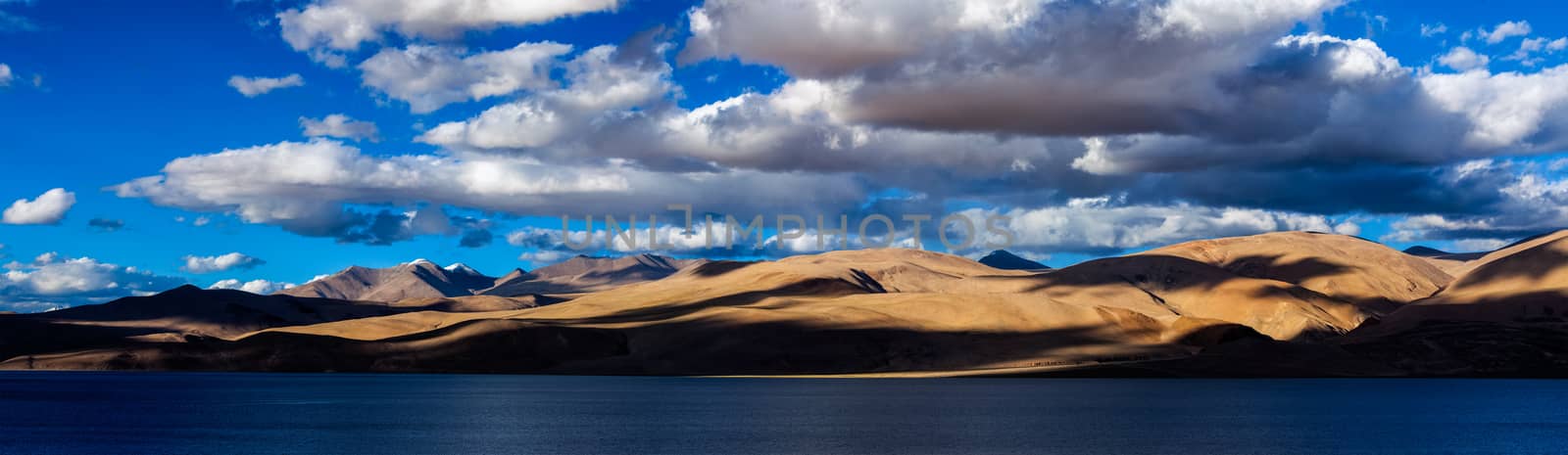 Panorama of Himalayan lake Tso Moriri. Ladakh, India by dimol