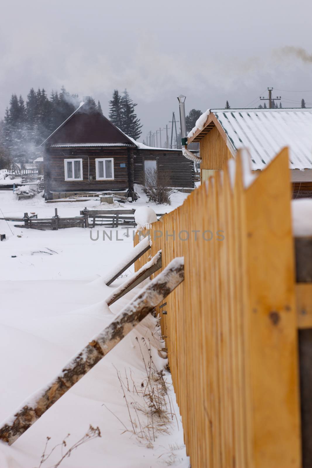 City service cleaning snow winter with shovel after snowstorm yard. sunlight by AnatoliiFoto