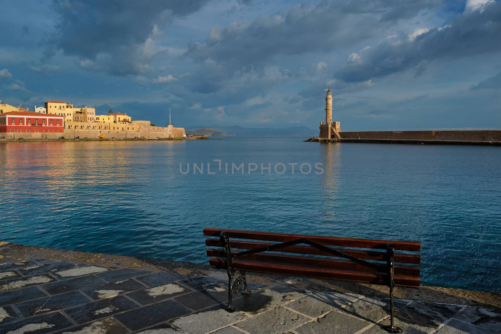 Picturesque old port of Chania, Crete island. Greece by dimol