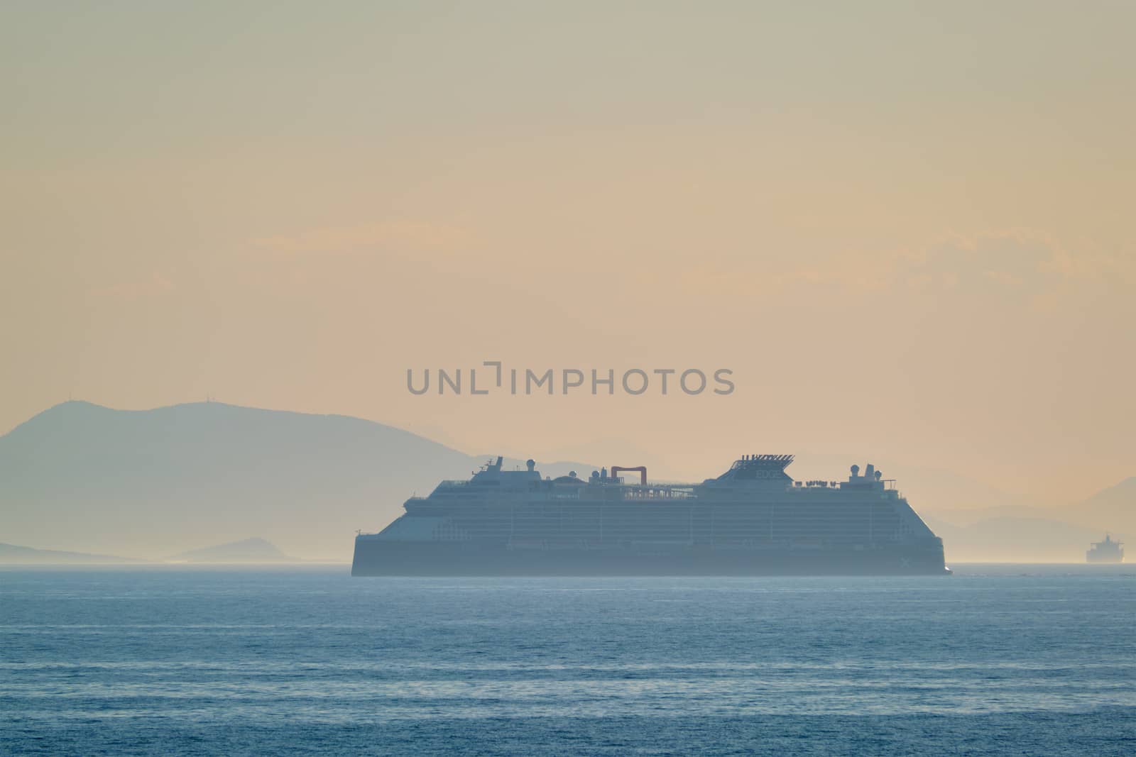 Cruise liner ship in Mediterranea sea by dimol