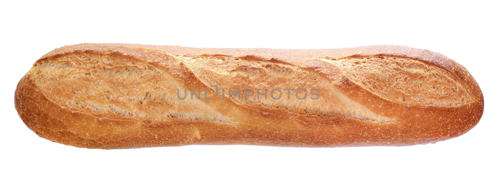 Fresh bread isolated on a white background.