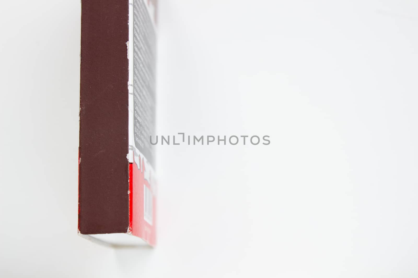 Hunting waterproof matches in a paper box isolated on white background.