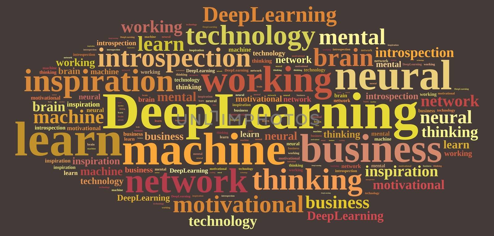 Illustration with word cloud on Deep Learning.