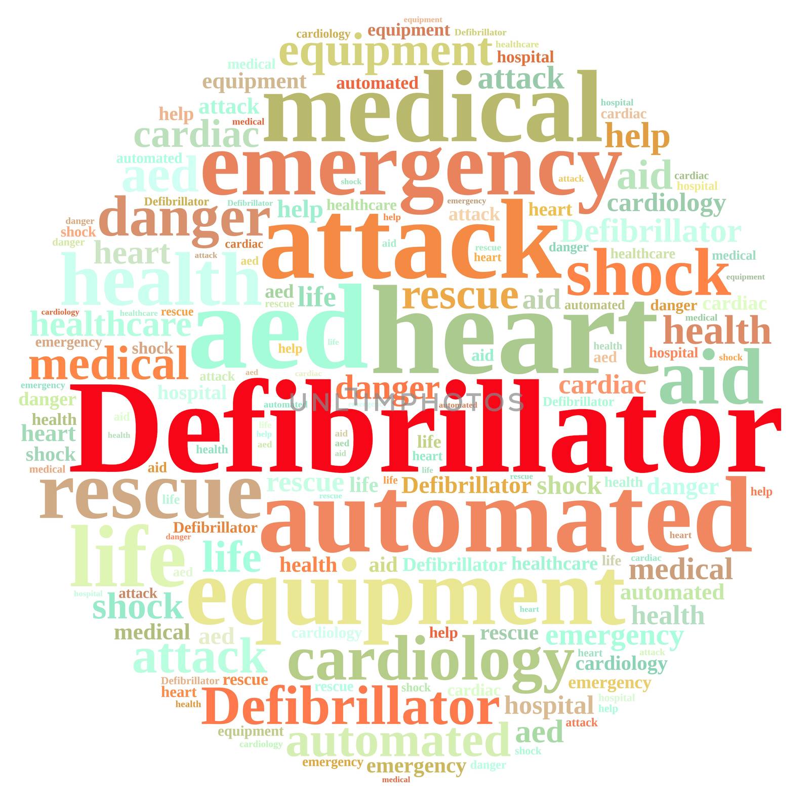 Word cloud relating to Defibrillator. by CreativePhotoSpain