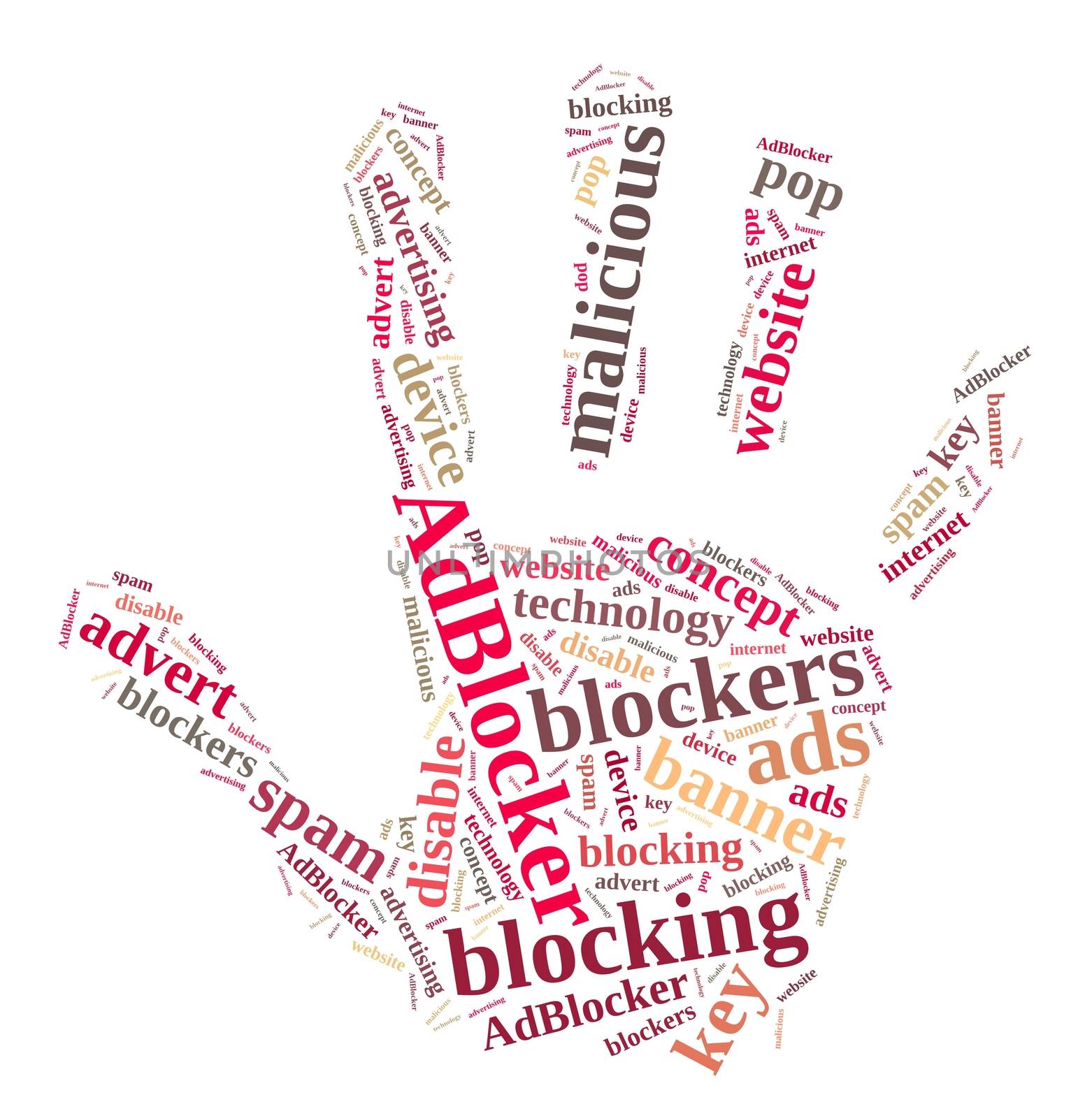 Word cloud on ad blockers. by CreativePhotoSpain