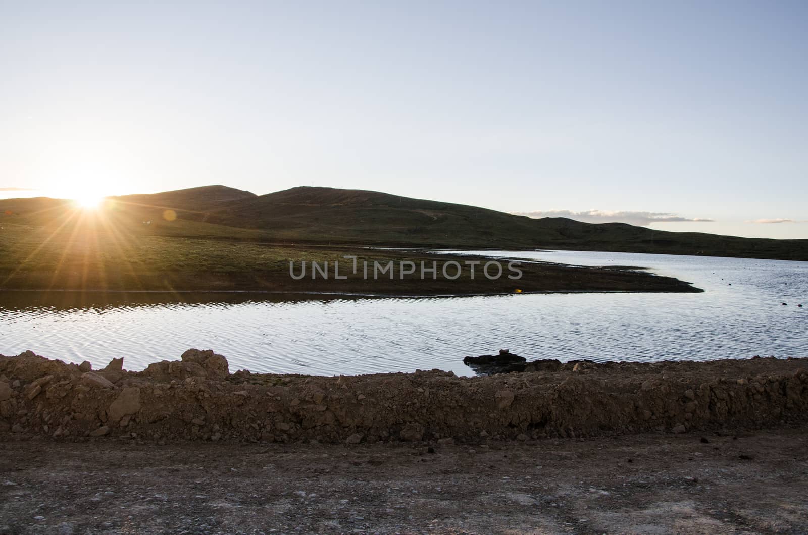 Landscape with a lake by Peruphotoart