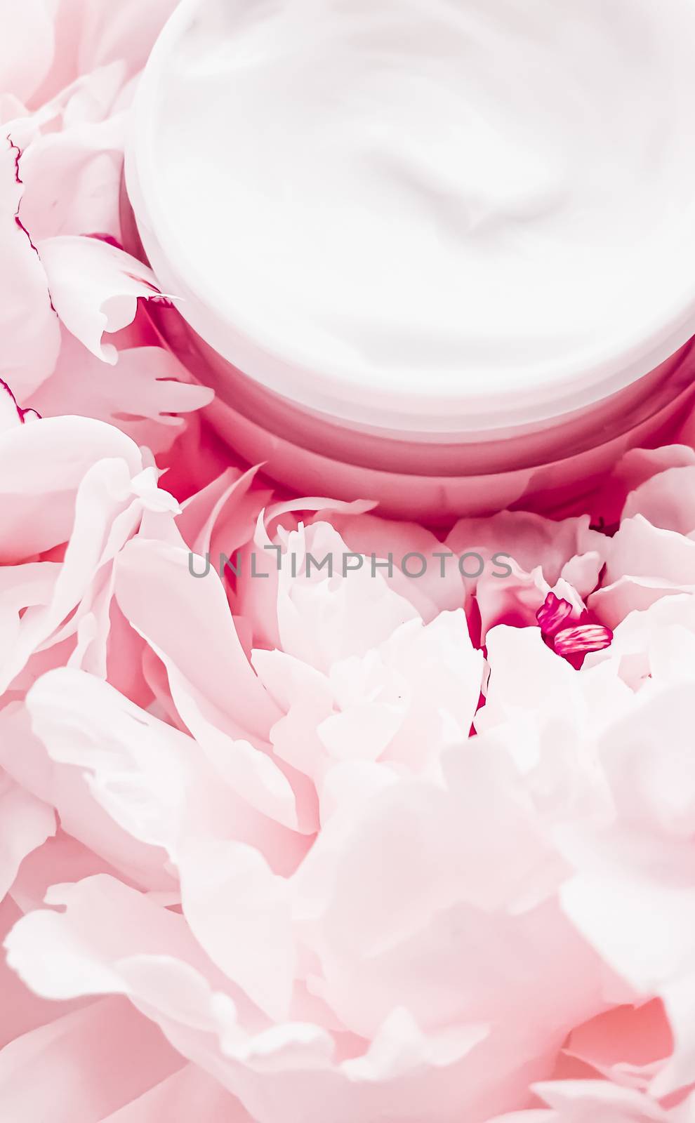 Face cream moisturizer on floral background as luxury skincare cosmetics, healthcare and beauty product by Anneleven