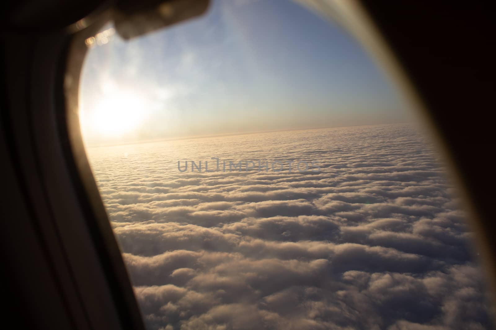 Wide cloud landscape aerial view from a plane.